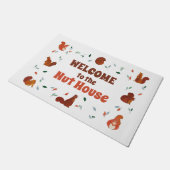 リスおもしろいリス ドアマット (アングル)