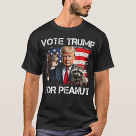 リスおもしろいリトランプ2024ピーナッツにトランプを投票 Tシャツ