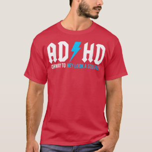 リスおもしろいルに見えるMens ADHDハイウェイ Tシャツ