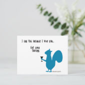 リスおもしろいルはがき ポストカード (スタンド正面)