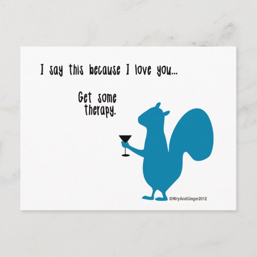 リスおもしろいルはがき ポストカード (正面)