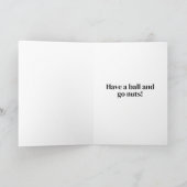 リスおもしろいルナッツのジョーク大人のユーモア誕生日 カード (内部)