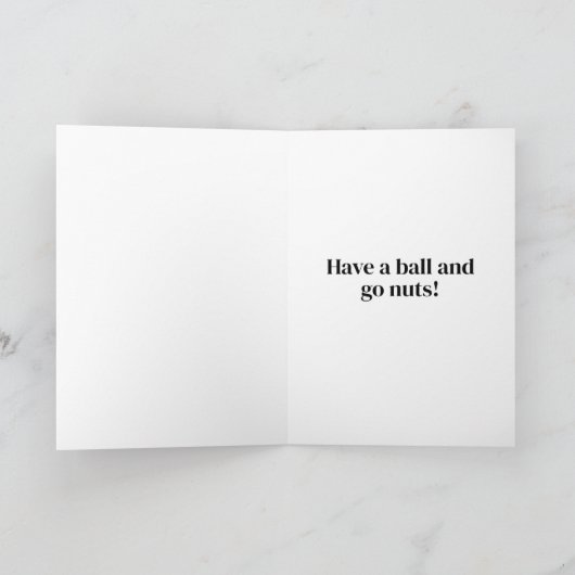 リスおもしろいルナッツのジョーク大人のユーモア誕生日 カード (内部)