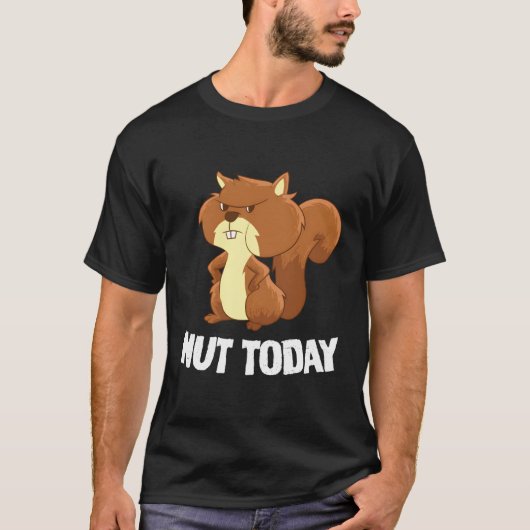 リスおもしろいルナッツ今日リスおもしろいレル Tシャツ (正面)