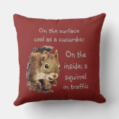 リスおもしろいル内のライフ引用文クールサーフェス クッション (裏面)