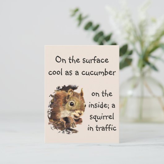 リスおもしろいル内の引用文クールサーフェス ポストカード (スタンド正面)