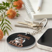 リスおもしろいル動物リスパパ キーホルダー (正面右)