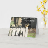 リスおもしろいル友情サポートカード カード (黄色い花)