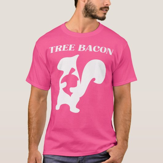 リスおもしろいル狩りライフルハンターツリーベーコンフー Tシャツ (正面)
