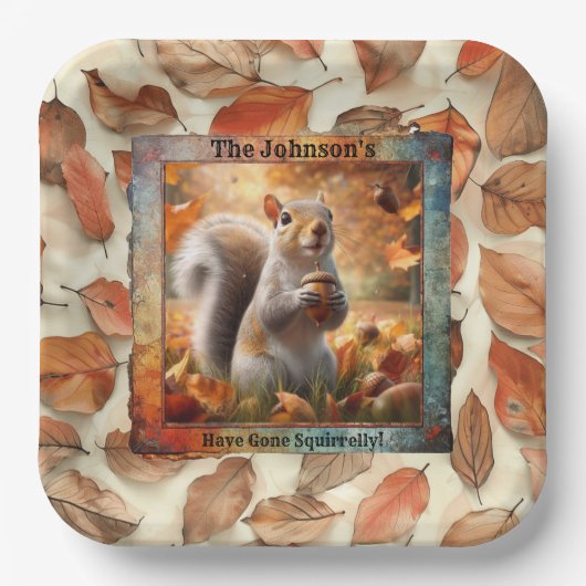 リスおもしろいル紙プレート ペーパープレート (正面)