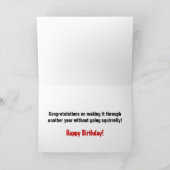 リスおもしろいル誕生日カード カード (内部)