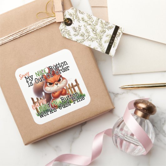 リスおもしろいル スクエアシール (ギフト)