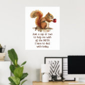 リスおもしろいレルコーヒーポスター「カップか2つ。 ポスター (ホームオフィス)