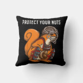 リスおもしろいレル恋人の野球捕手ギフトボーイズGi クッション (裏面)