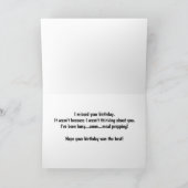 リスおもしろいレル誕生日 サンキューカード (内部)