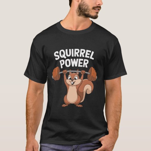 リスおもしろい力 Tシャツ (正面)
