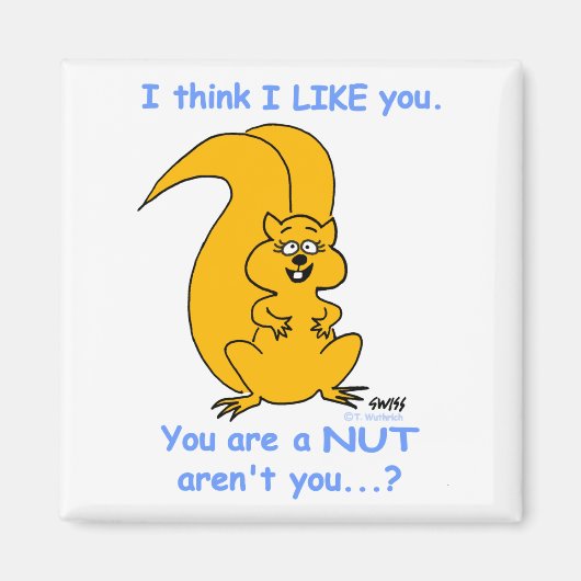 リスおもしろい愛好家の友好磁石 マグネット (正面)