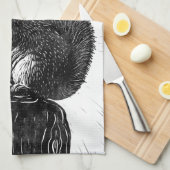 リスおよびドングリ キッチンタオル (四つ折り)