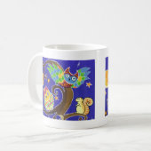 リスおよびフクロウ コーヒーマグカップ (正面左)