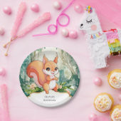 リスお洒落カラフルル誕生日 ペーパープレート (パーティー)