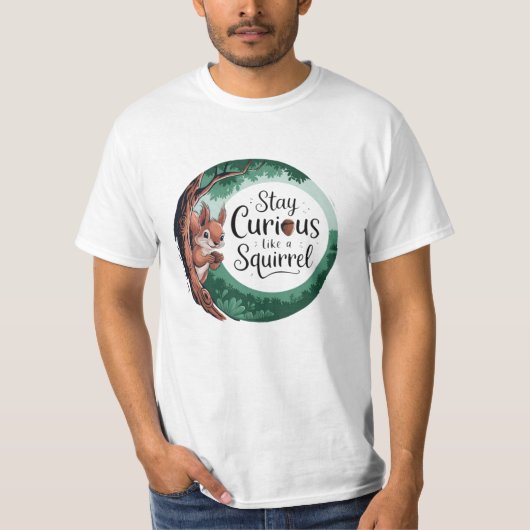 リスお洒落ルデザインの動物愛好家 Tシャツ (正面)