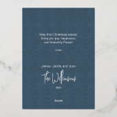 リスお洒落ル森林動物クリスマスカード 箔シーズンカード (裏面)