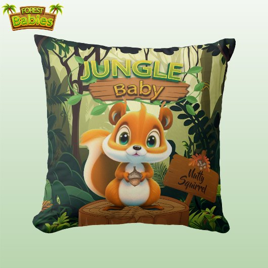 リスお洒落ル自然インスパイア子供部屋アート🐿 クッション