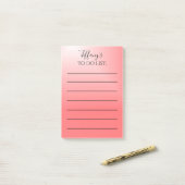 リスかわいらしトを行うグラデーションためのピンクと黒 ポストイット (デスク上)