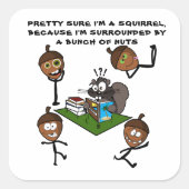 リスかわいらしレルだと思う スクエアシール (正面)