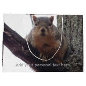 リスがあなたの抱き枕を見て ラージペーパーバッグ (裏面)