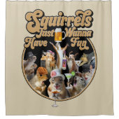 リスがおもしろいシャワーカーテンを持ちたい シャワーカーテン (正面)