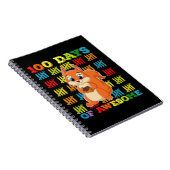 リスがかっこいい100日目お祝い 100日目の登校日 ノートブック (右側)