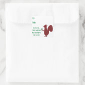 リスが付いているおもしろいなクリスマスのギフトのラベル スクエアシール (バッグ)