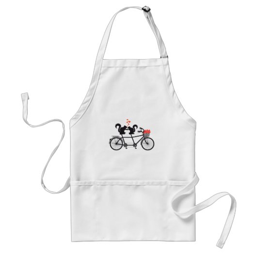リスが付いているタンデム自転車 スタンダードエプロン (正面)