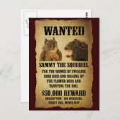 リスが付いている望まれたポスター ポストカード (正面/裏面)