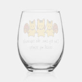 リスが僕の正気を取る ステムなしワイングラス (裏面)