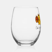 リスが僕の正気を取る ステムなしワイングラス (右)