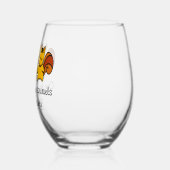 リスが僕の正気を取る ステムなしワイングラス (左)