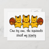 リスが僕の正気を取る ポストカード (正面/裏面)