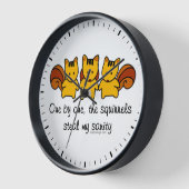 リスが僕の正気を取る 壁時計 (傾斜)