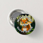 リスが再び地球素晴らしを環境にする 缶バッジ (正面&裏面)