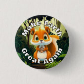リスが再び地球素晴らしを環境にする 缶バッジ (正面)