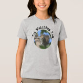 リスが可愛いおもしろい写真 トライブレンドTシャツ (正面)