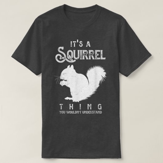 リスが愛すおもしろいるもの Tシャツ (デザイン正面)