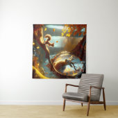 リスが本物のシカを夢見て タペストリー (インサイチュ(横))