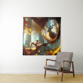 リスが本物のシカを夢見て タペストリー (インサイチュ)