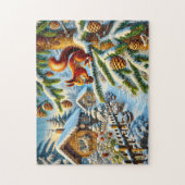 リスが松の円錐を集める ジグソーパズル (縦)