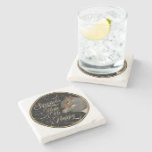 リスが私を幸せにする – リスの恋人 ストーンコースター (横)