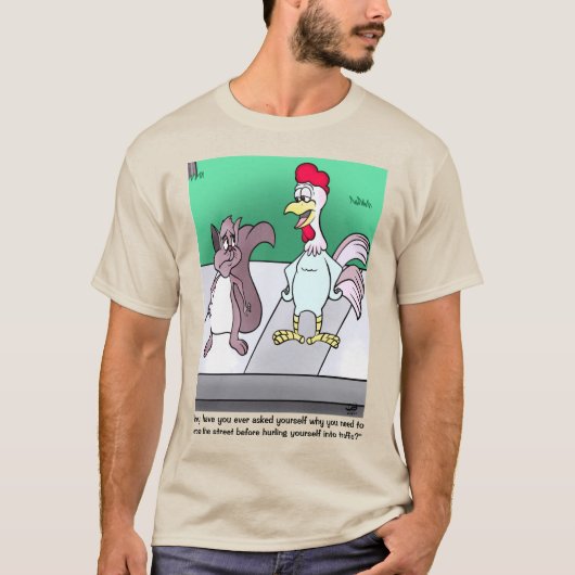 リスが道路を横断する理由 Tシャツ (正面)