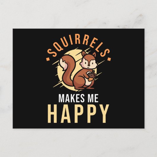 リスことわざ おもしろい ポストカード (正面)